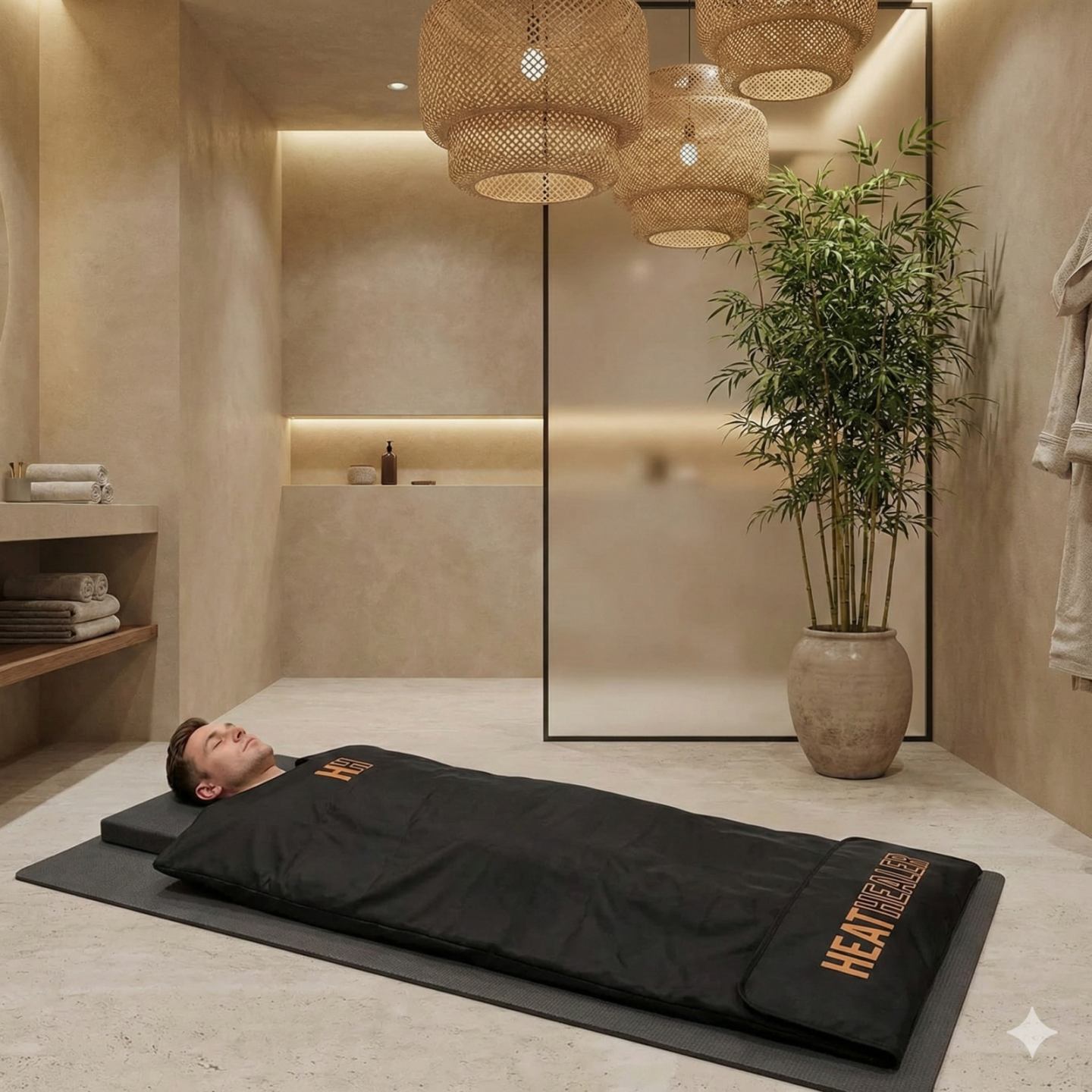 HeatHealer Energy Infrared Sauna Blanket with Jade and Tourmaline Stones